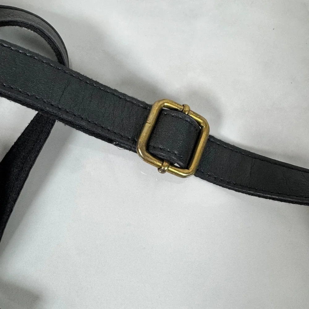 Fossil Black Leather‎ Crossbody Bag Purse Adjustable Strap Neutral Casual
